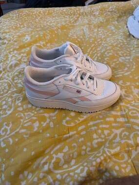 Reebok Women's Club C Double Revenge Platform Sneakers in Chalk/Smokey Rose